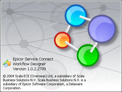 Сплеш-заставка Epicor Service Connect Workflow Designer